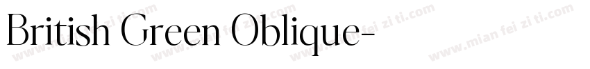 British Green Oblique字体转换
